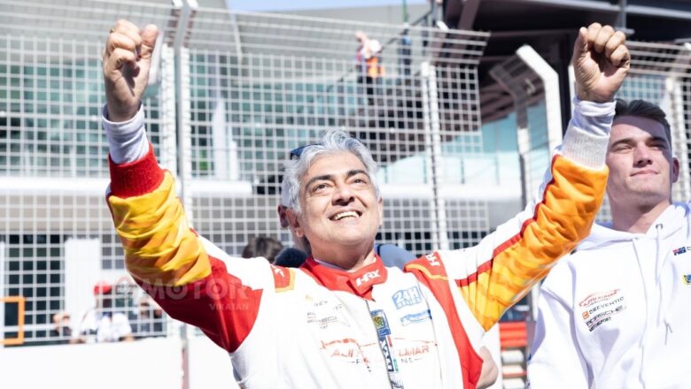 துபாயில் நடைபெற்ற கார் பந்தயத்தில் அஜித் குமார் மூன்றாம் இடம் பெற்று சாதனை!