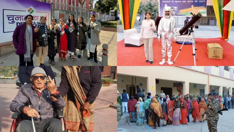 டெல்லி சட்டமன்றத் தேர்தல்: இந்தியத் தலைநகரில் 57.89 சதவீத வாக்குகளுடன் வாக்குப்பதிவு முடிந்தது.